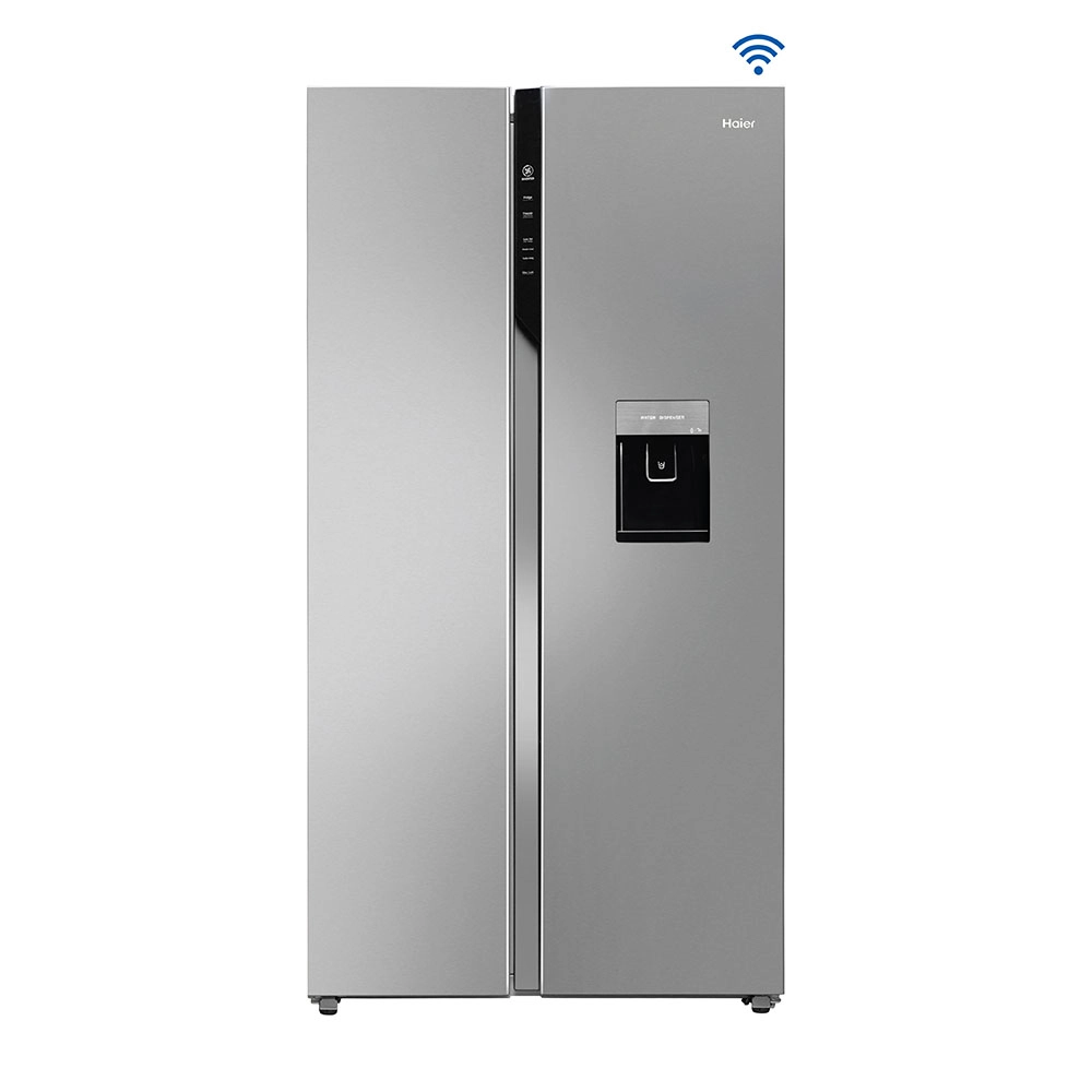 Haier 596 L Double Door Side By Side Refrigerator, Expert Inverter Technology  and Water Dispenser HRS-682SWDU1